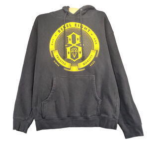 Rebel8 Mens Pullover Drawstring Hoodie Black Small Long Sleeve Cotton Blend